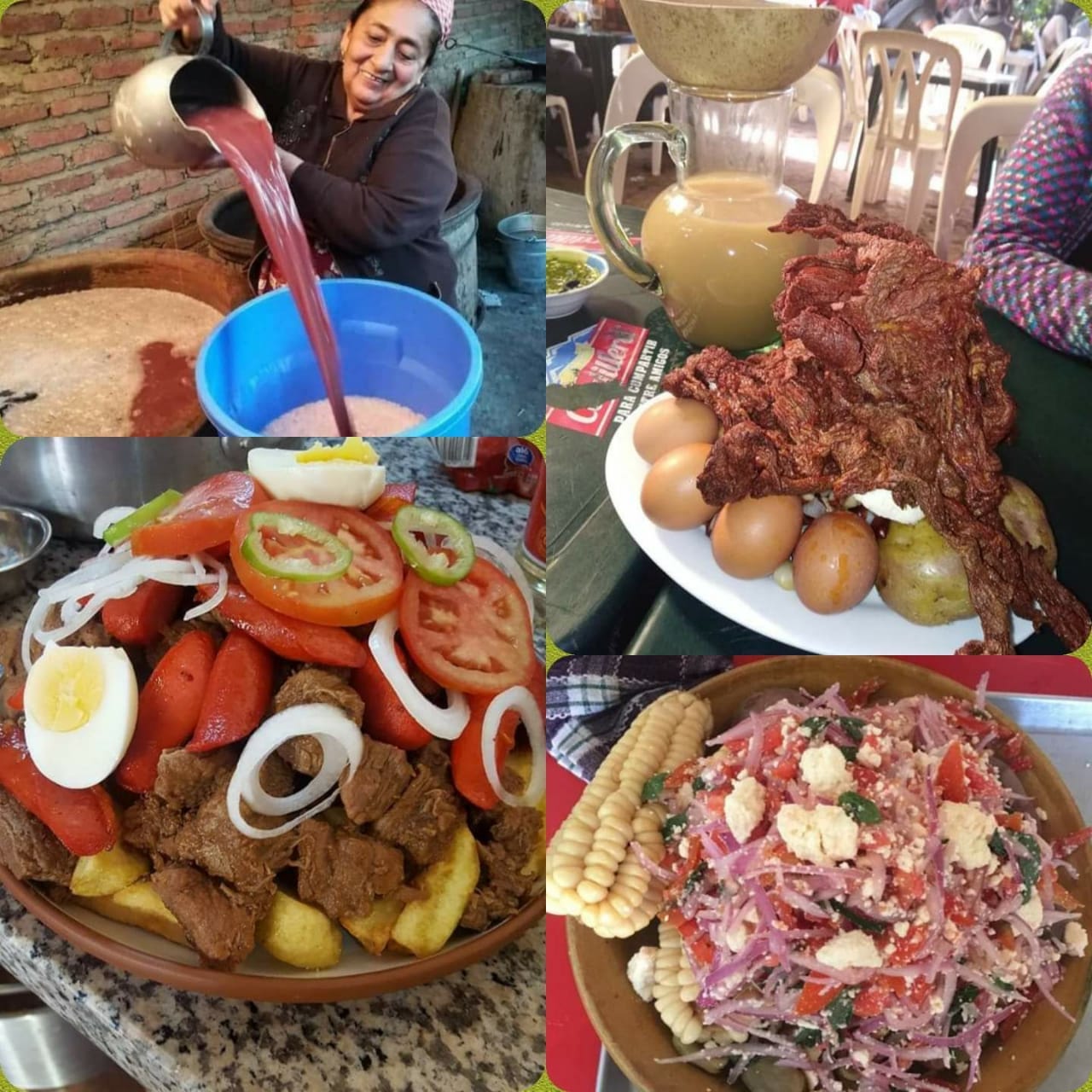 Collage of typical Cochabamba dishes